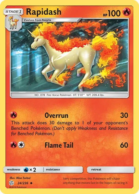Rapidash, Pokémon card CEC 24 — Cosmic Eclipse set