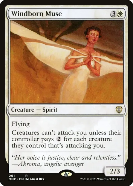 Windborn Muse, Magic card ONC 91 — Phyrexia: All Will Be One Commander set