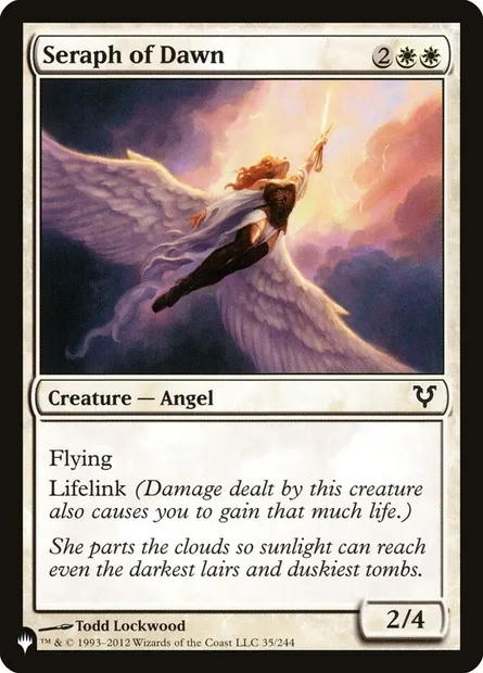 Séraphine de l'aube, carte Magic PLST AVR-35 — extension The List