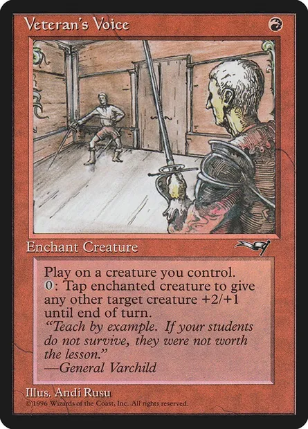 Voix du vétéran, carte Magic ALL 84b — extension Alliances