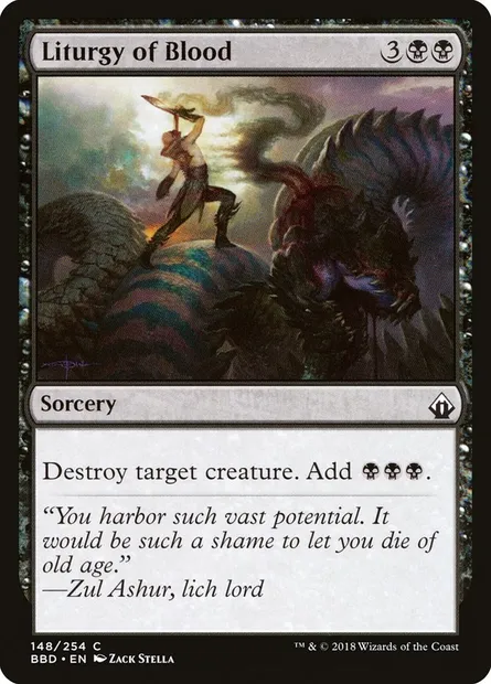 Liturgie de sang, carte Magic BBD 148 — extension Battlebond