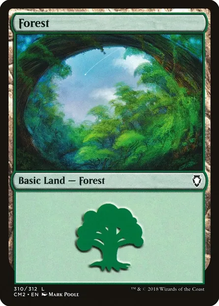 Forêt, carte Magic CM2 310 — extension Commander Anthology Volume II