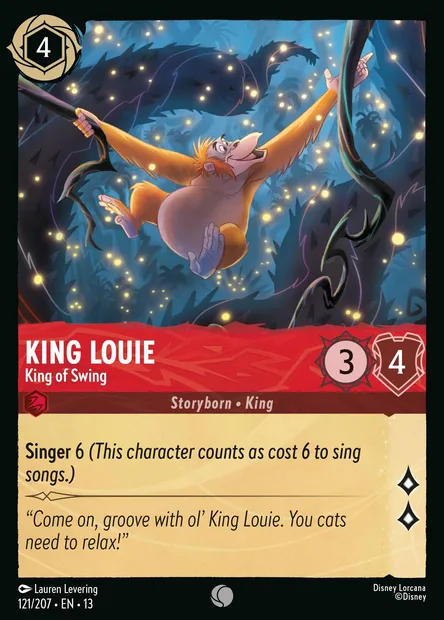 King Louie - King of Swing, Disney Lorcana card CH13-121 — Attack of the Vine! set