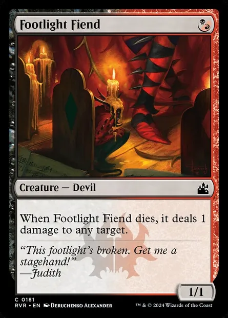 Footlight Fiend, Magic card RVR 181 — Ravnica Remastered set