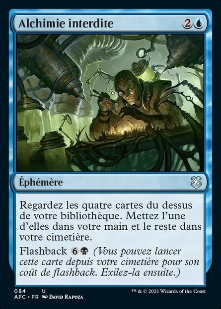 Alchimie interdite, carte Magic AFC 84 — extension Forgotten Realms Commander