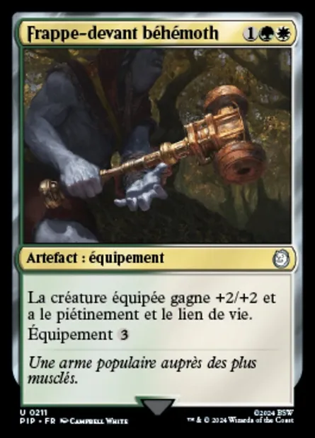 Frappe-devant béhémoth, carte Magic PIP 211 — extension Fallout