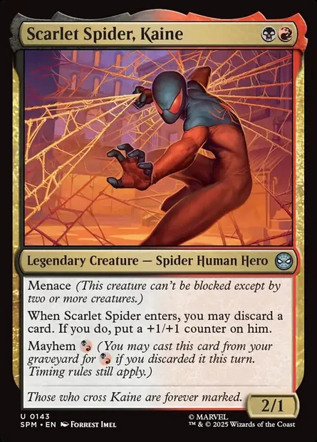 Scarlet Spider, Kaine, Magic card SPM 143 — Marvel's Spider-Man set