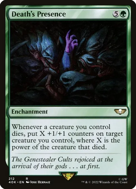 Death's Presence, Magic card 40K 212 — Warhammer 40,000 Commander set