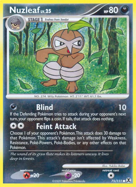 Nuzleaf, Pokémon card RR 75 — Rising Rivals set