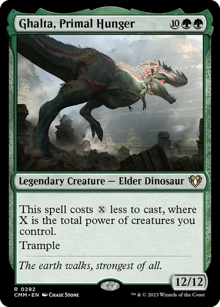 Ghalta, Primal Hunger, Magic card CMM 292 — Commander Masters set