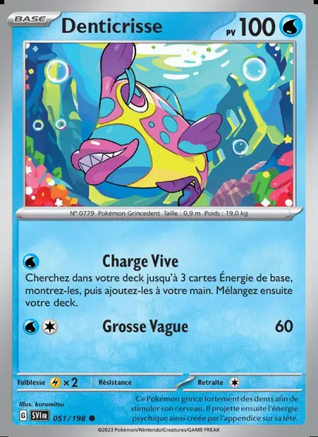 Denticrisse, carte Pokémon SVI 051 — extension Écarlate et Violet