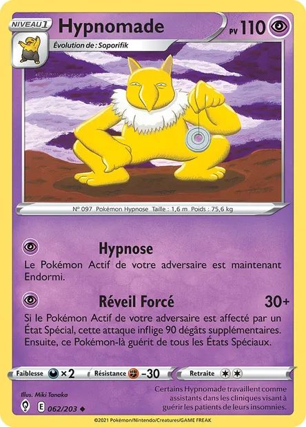 Hypnomade, carte Pokémon EVS 62 — extension Évolution Céleste