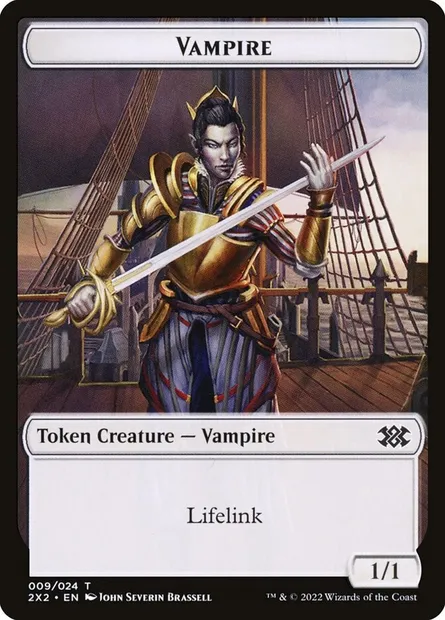 Vampire, Magic card T2X2 9 — Double Masters 2022 Tokens set