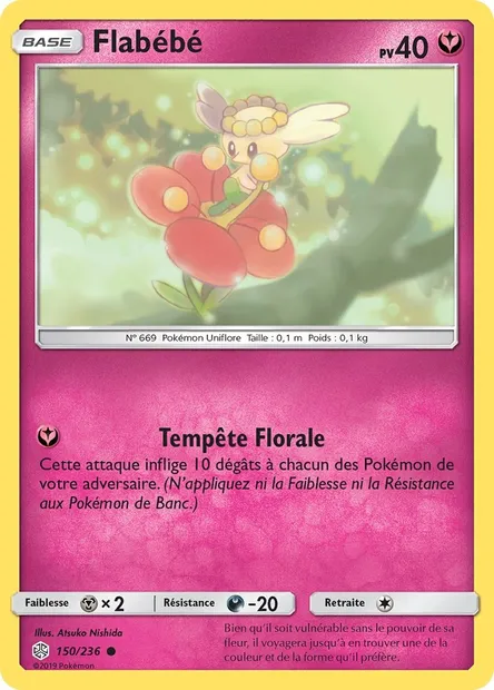Flabébé, carte Pokémon CEC 150 — extension Éclipse Cosmique