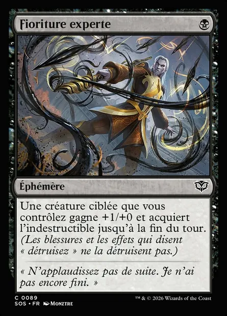 Fioriture experte, carte Magic SOS 89 — extension Secrets of Strixhaven