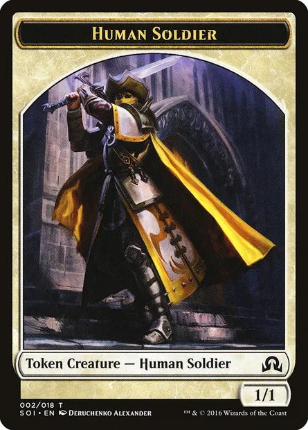 Human Soldier, carte Magic TSOI 2 — extension Shadows over Innistrad Tokens