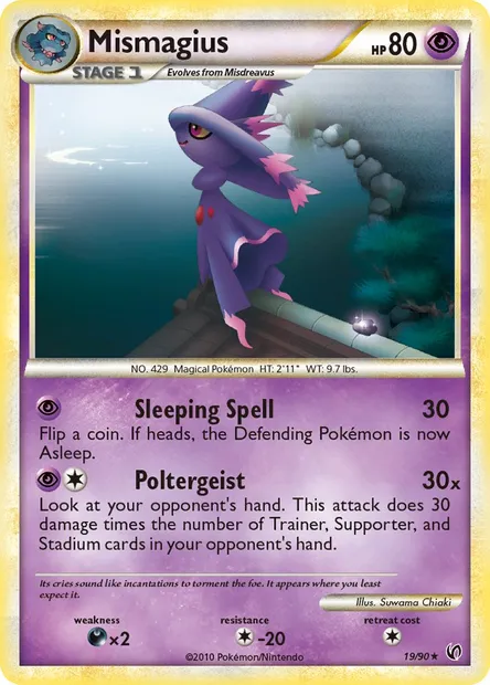 Mismagius, Pokémon card UD 19 — Undaunted set