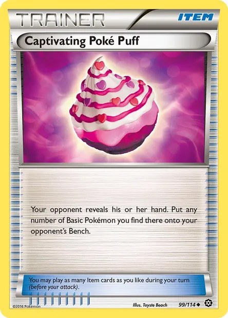 Captivating Poké Puff, Pokémon card STS 99 — Steam Siege set