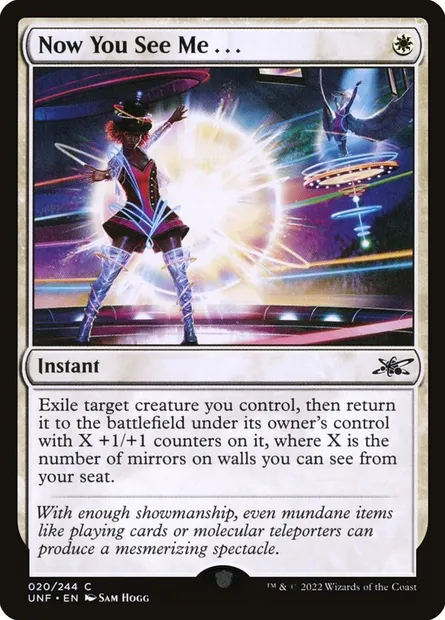 Now You See Me . . ., Magic card UNF 20 — Unfinity set