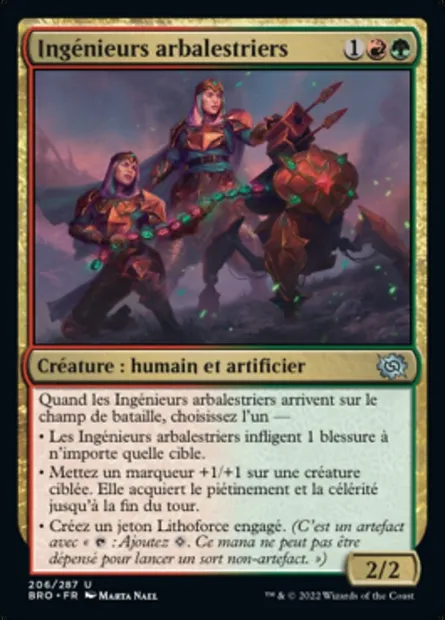 Ingénieurs arbalestriers, carte Magic BRO 206 — extension La Guerre Fratricide