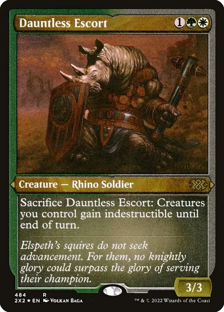 Dauntless Escort, Magic card 2X2 484 — Double Masters 2022 set