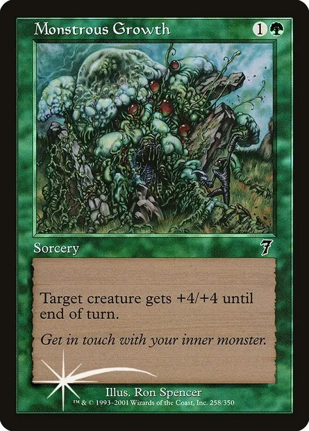 Monstrous Growth, Magic card 7ED 258★ — Seventh Edition set