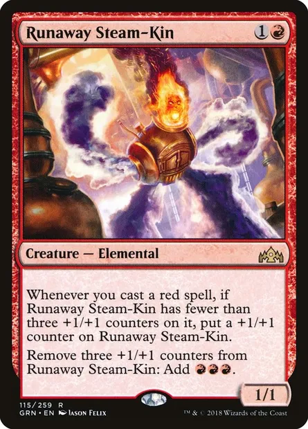 Runaway Steam-Kin, Magic card GRN 115 — Guilds of Ravnica set