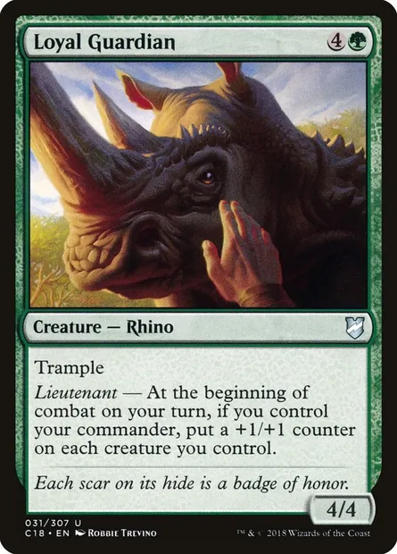 Loyal Guardian, Magic card C18 31 — Commander 2018 set