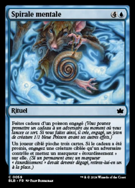 Spirale mentale, carte Magic BLB 59 — extension Bloomburrow