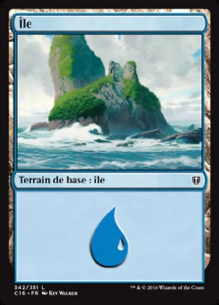 Île, carte Magic C16 342 — extension Commander 2016