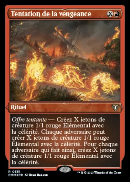 Tentation de la vengeance, carte Magic CMM 551 — extension Commander Masters