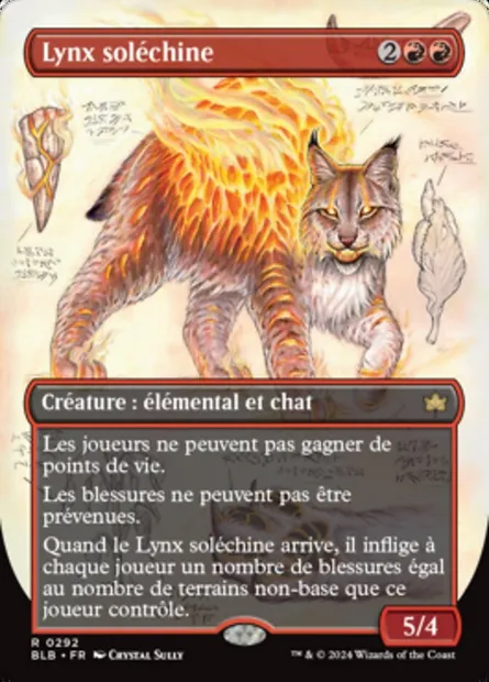 Lynx soléchine, carte Magic BLB 292 — extension Bloomburrow