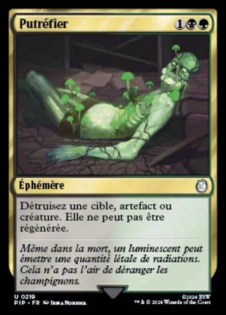 Putréfier, carte Magic PIP 219 — extension Fallout