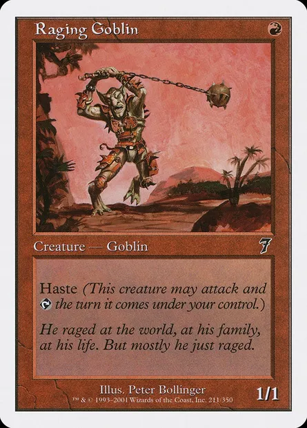 Raging Goblin, Magic card 7ED 211 — Seventh Edition set