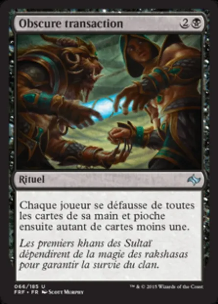 Obscure transaction, carte Magic FRF 66 — extension Destin reforgé
