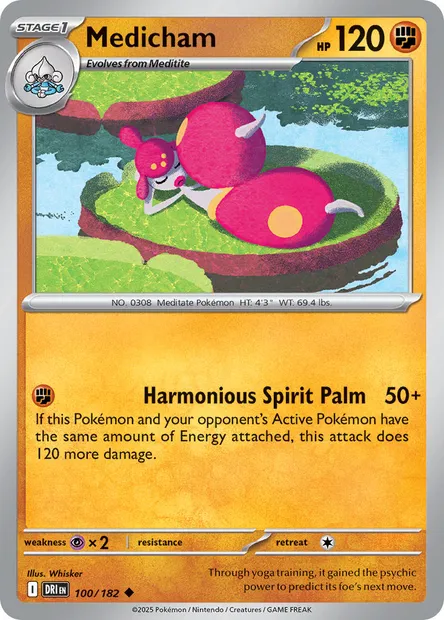 Medicham, Pokémon card DRI 100 — Destined Rivals set