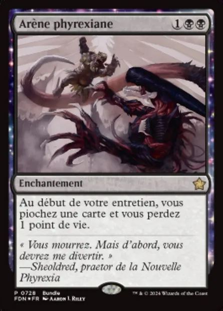 Arène phyrexiane, carte Magic FDN 728 — extension Foundations