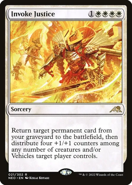 Invoke Justice, Magic card NEO 21 — Kamigawa: Neon Dynasty set