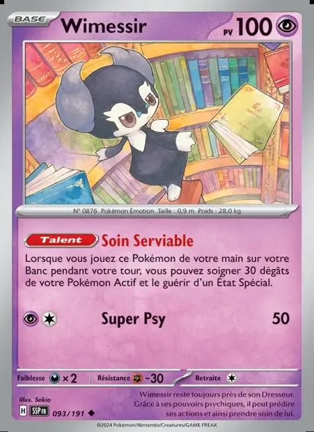 Wimessir, carte Pokémon SSP 093 — extension Étincelles Déferlantes