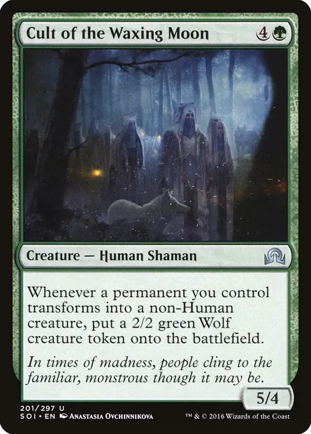 Cult of the Waxing Moon, Magic card SOI 201 — Shadows over Innistrad set