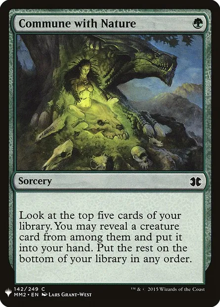 Commune with Nature, Magic card PLST MM2-142 — The List set