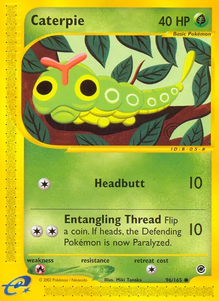 Caterpie, Pokémon card EX 96 — Expedition Base Set set