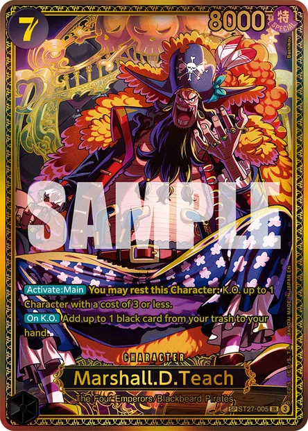 Marshall.D.Teach, One Piece card ST27-005 — BLACK Marshall.D.Teach set