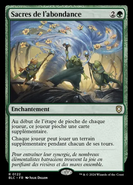 Sacres de l'abondance, carte Magic BLC 122 — extension Bloomburrow Commander
