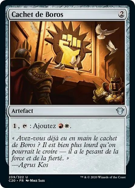 Cachet de Boros, carte Magic C20 239 — extension Commander 2020