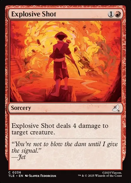 Explosive Shot, Magic card TLE 236 — Avatar: The Last Airbender Eternal set