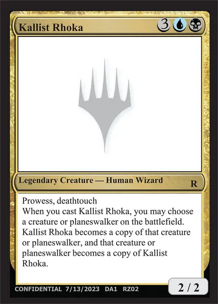 Kallist Rhoka, carte Magic UNK RZ02a — extension Unknown Event