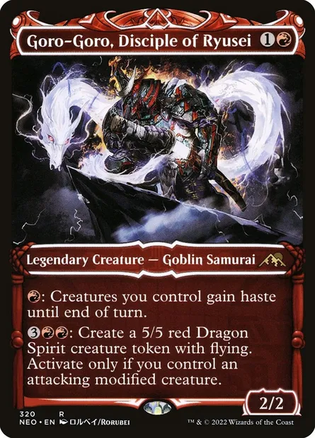 Goro-Goro, Disciple of Ryusei, Magic card NEO 320 — Kamigawa: Neon Dynasty set