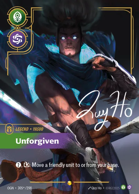 Unforgiven, Riftbound card OGN 305* — Origins set