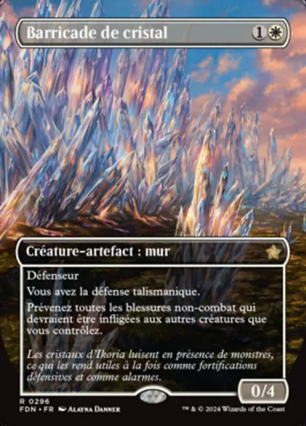 Barricade de cristal, carte Magic FDN 296 — extension Foundations
